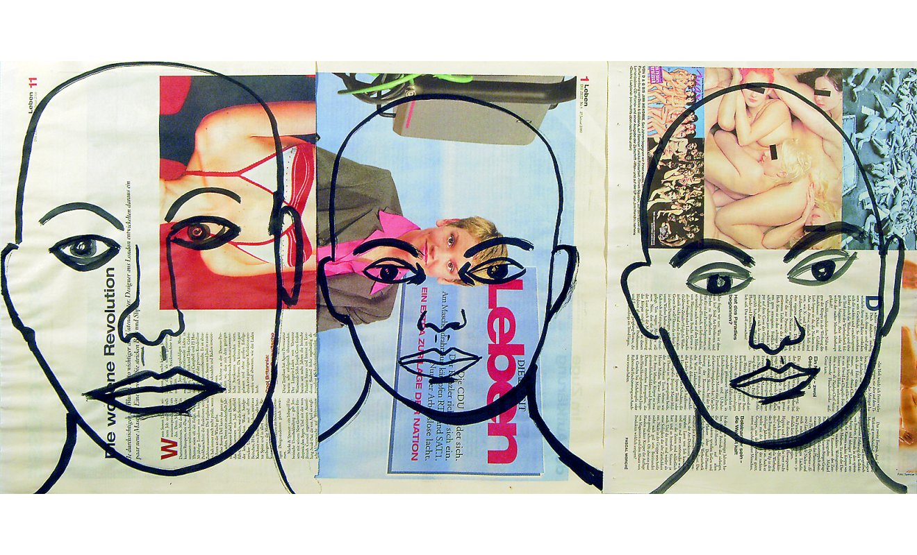 Tusche auf ZeitungspapierJeweils 30 x 40 cm2003