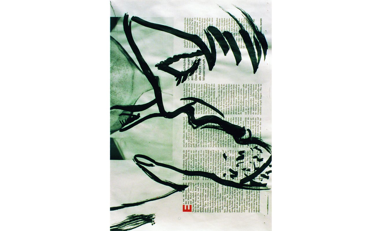 Tusche auf ZeitungspapierJeweils 30 x 40 cm1999